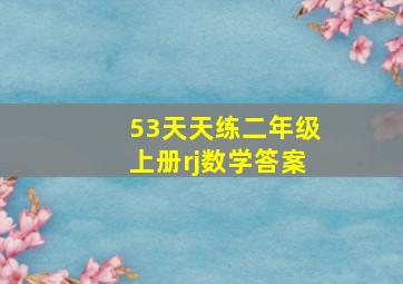 53天天练二年级上册rj数学答案