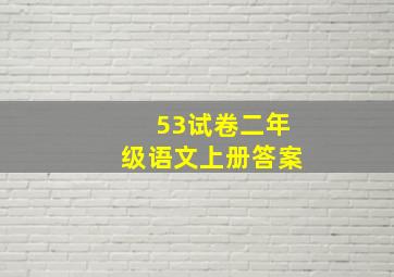 53试卷二年级语文上册答案