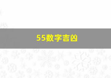 55数字吉凶