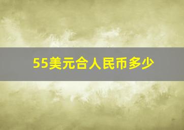 55美元合人民币多少