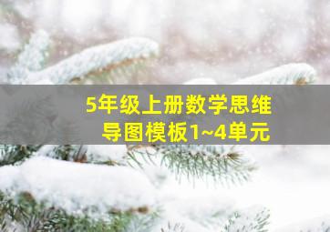 5年级上册数学思维导图模板1~4单元