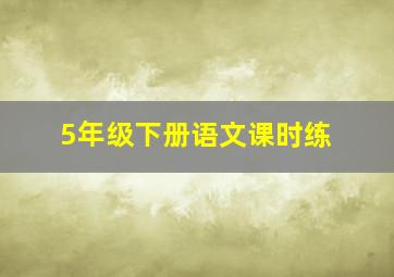 5年级下册语文课时练