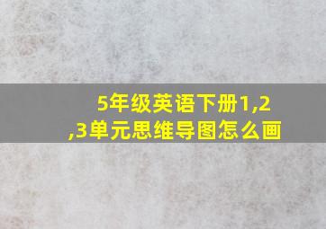 5年级英语下册1,2,3单元思维导图怎么画