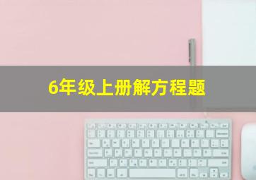 6年级上册解方程题