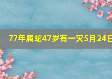 77年属蛇47岁有一灾5月24日