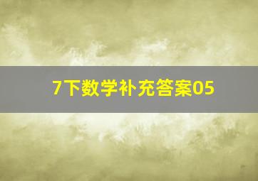 7下数学补充答案05