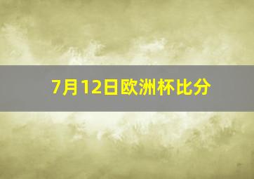 7月12日欧洲杯比分