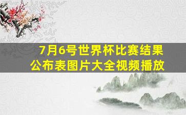 7月6号世界杯比赛结果公布表图片大全视频播放