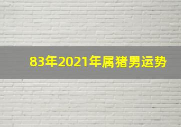 83年2021年属猪男运势