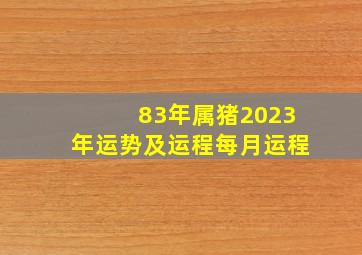 83年属猪2023年运势及运程每月运程