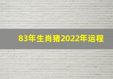 83年生肖猪2022年运程