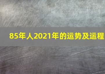 85年人2021年的运势及运程