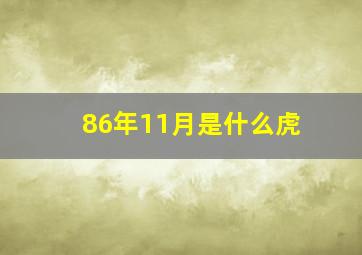 86年11月是什么虎