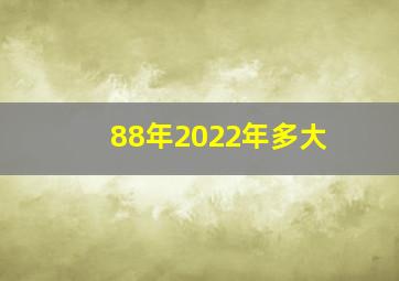 88年2022年多大