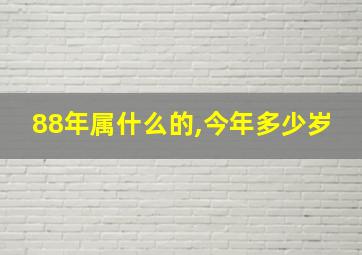 88年属什么的,今年多少岁