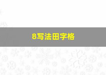 8写法田字格