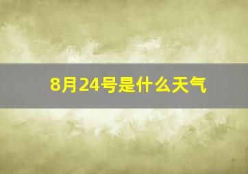 8月24号是什么天气