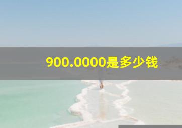 900.0000是多少钱