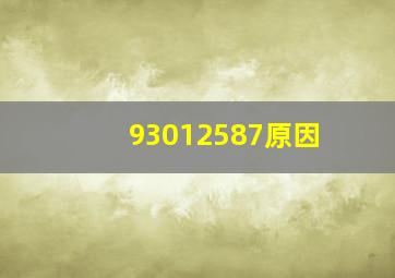 93012587原因