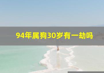 94年属狗30岁有一劫吗