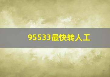 95533最快转人工