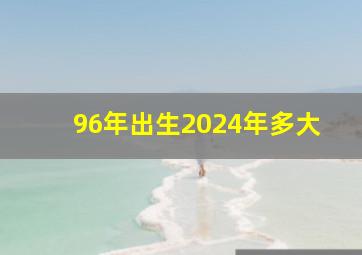 96年出生2024年多大