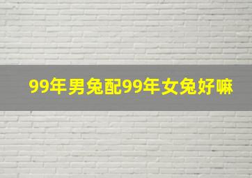 99年男兔配99年女兔好嘛