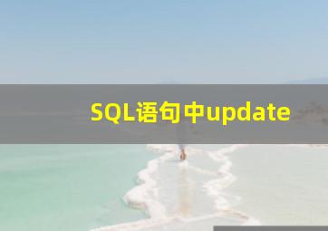 SQL语句中update