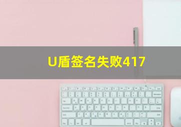 U盾签名失败417