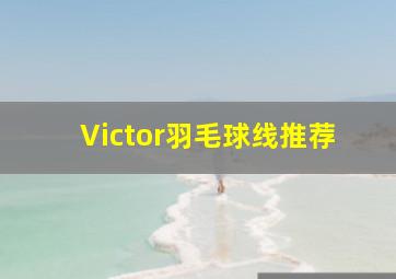 Victor羽毛球线推荐