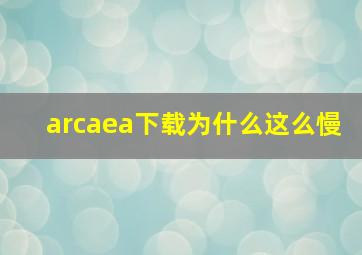 arcaea下载为什么这么慢