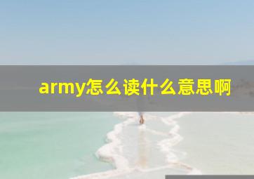 army怎么读什么意思啊