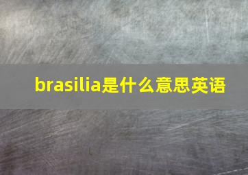 brasilia是什么意思英语