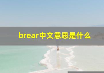 brear中文意思是什么