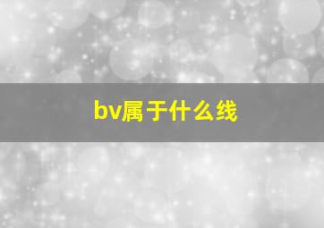 bv属于什么线