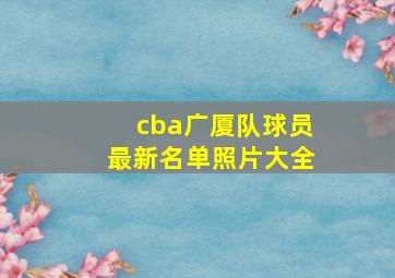 cba广厦队球员最新名单照片大全