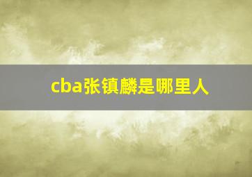 cba张镇麟是哪里人