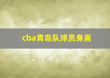 cba青岛队球员身高