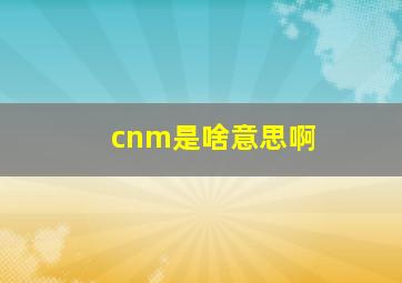 cnm是啥意思啊