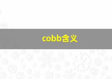 cobb含义