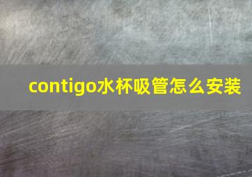 contigo水杯吸管怎么安装