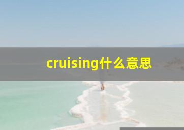 cruising什么意思