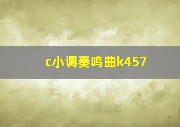 c小调奏鸣曲k457