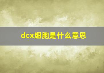 dcx细胞是什么意思