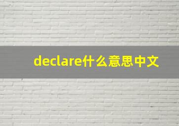 declare什么意思中文