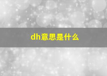 dh意思是什么