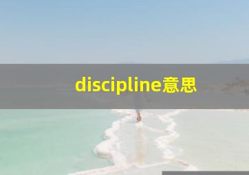 discipline意思