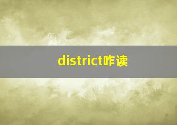 district咋读