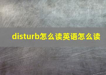 disturb怎么读英语怎么读