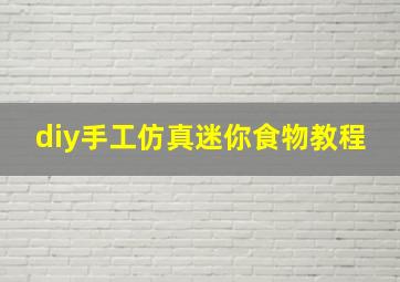 diy手工仿真迷你食物教程